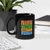 Bold Typography Statements Black Glossy Mug - Beyond T-shirts